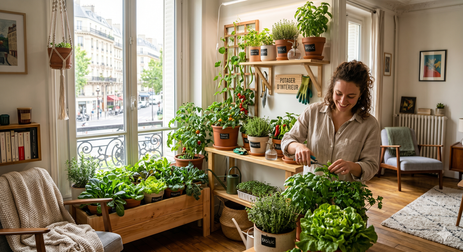 Créer un potager en appartement sans balcon
